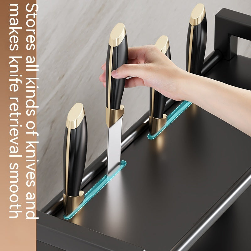 Countertop Kitchen Organizer – Spice Jar Rack & Utensil Holder for Home Cooking