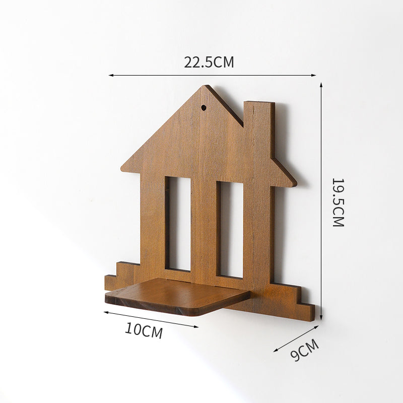 Wooden Wall Planter – Hydroponic Plant Shelf for Home Decor