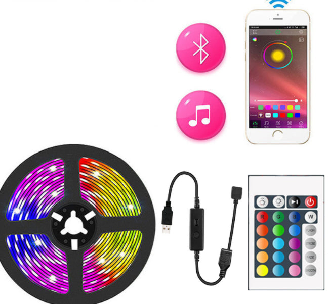 Color Changing RGB LED Strip Lights – Dimmable Mood Lighting for Bedroom, Gaming & TV