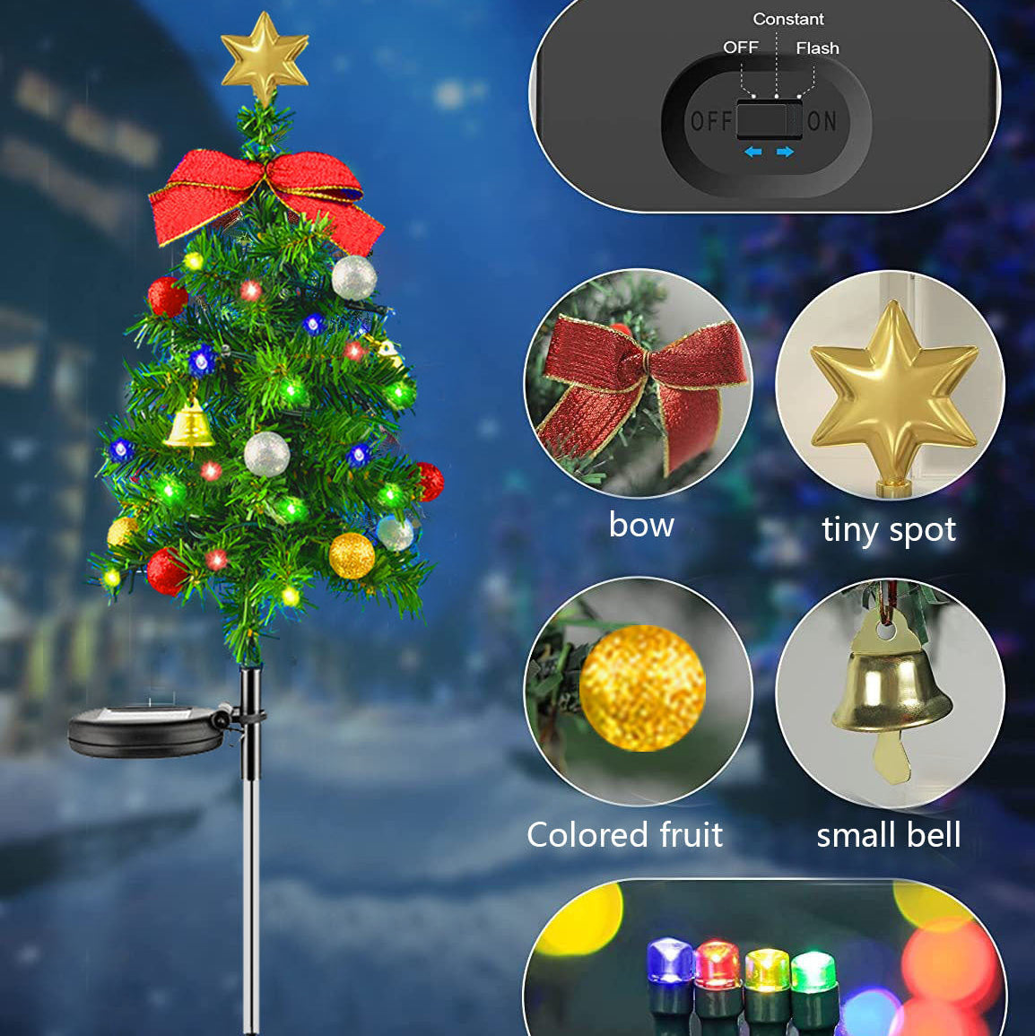 Solar Garden Christmas Tree Lights – Holiday Lighting