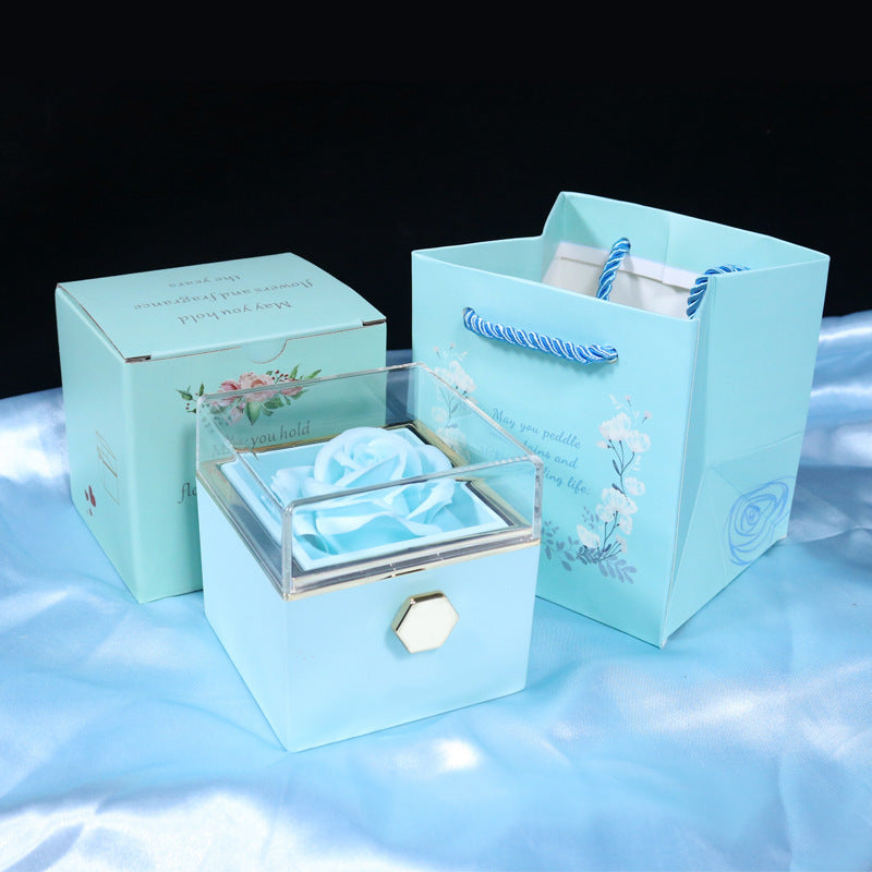 Rotating Flower Soap Rose Box – Perfect Anniversary Surprise