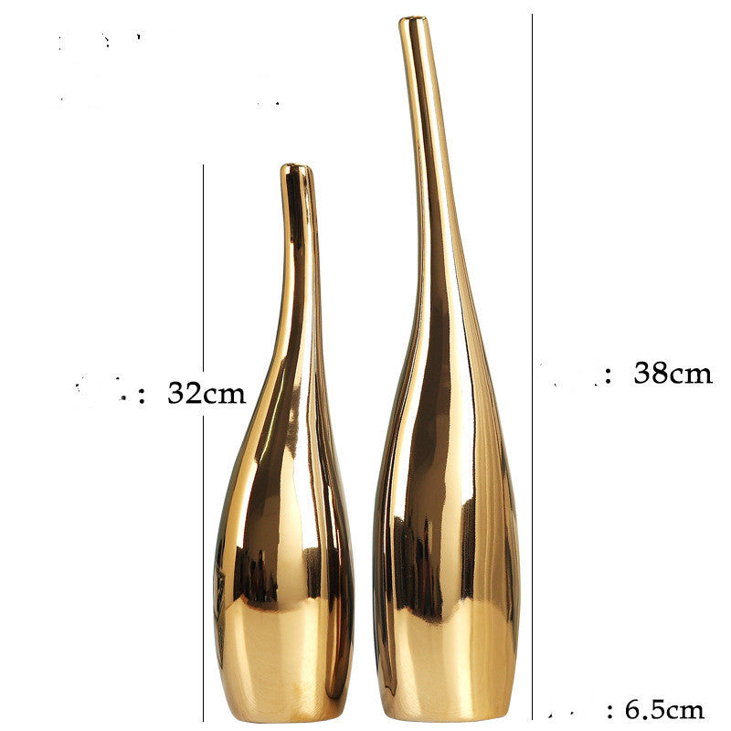 Nordic Gold Ceramic Vases – Easy Luxe Home Upgrade