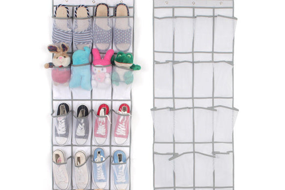 Hanging Shoe Organizer 24 Pockets – Door Storage Rack for Closet & Home Declutter