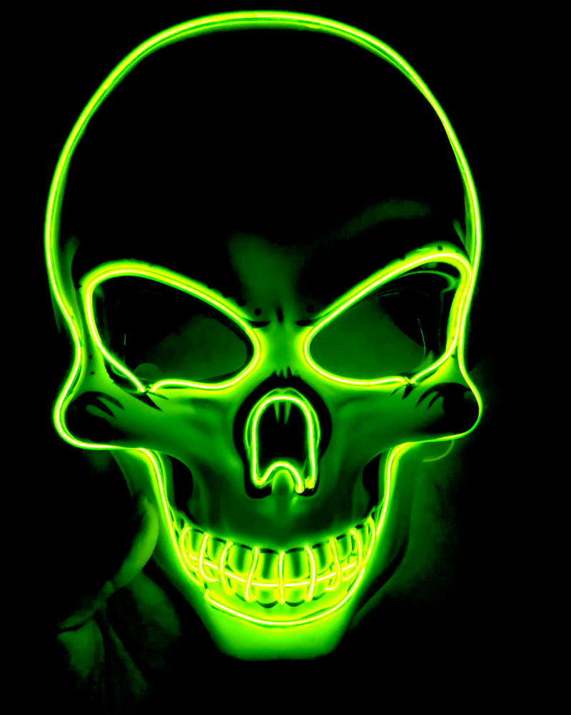 Halloween Skeleton Mask with Cool LED Glow