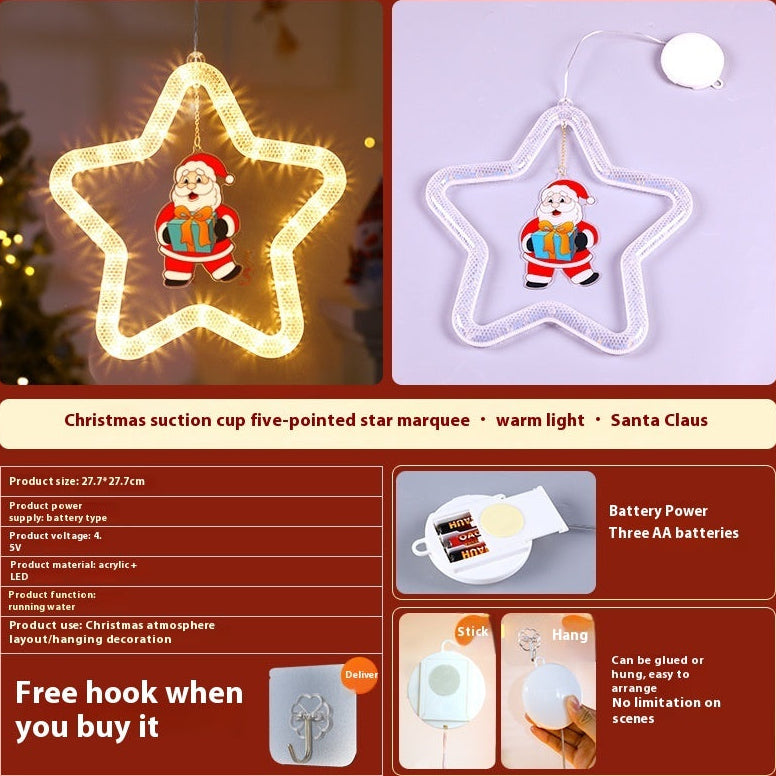 Star-Shaped Christmas Pendant Lights for Festive Glow