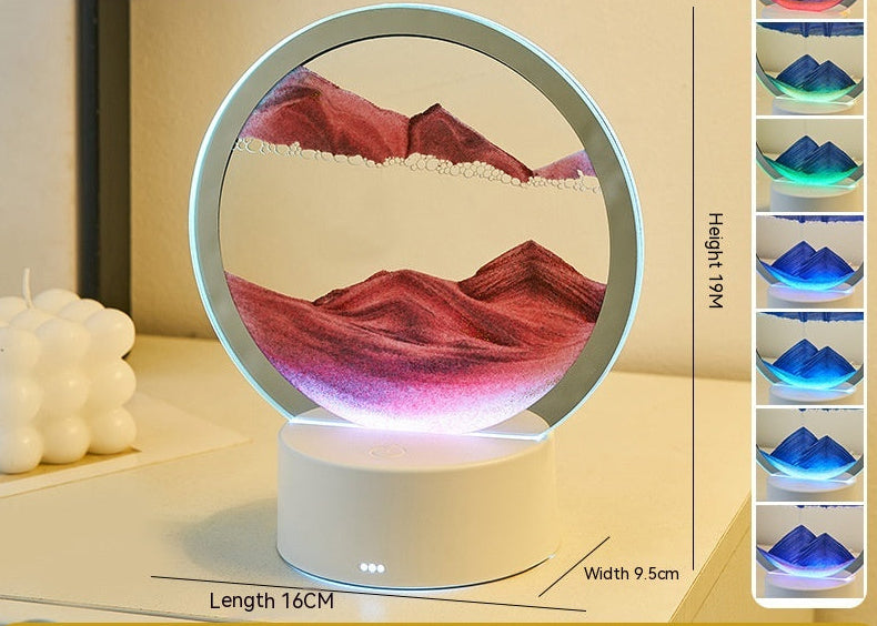 Aesthetic Quicksand Lamp LED Ambient Mood Light – Modern Decorative Desk Lamp for Bedroom & Living Room