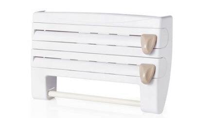 Multi-Function Kitchen Roll Holder 4-in-1 | Cling Film & Foil Organizer | Space Saving Kitchen Gadget