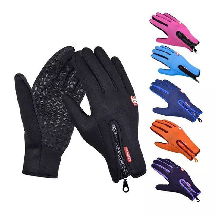 Winter Motorcycle Riding Gloves – Waterproof, Windproof, and Fleece-Lined