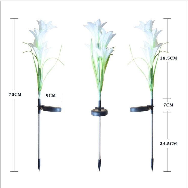 Solar Patio & Garden Lights – Colorful LED Lily Fairy Lights