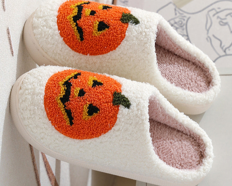 Pumpkin Cartoon Slippers for Warm Cozy Evenings