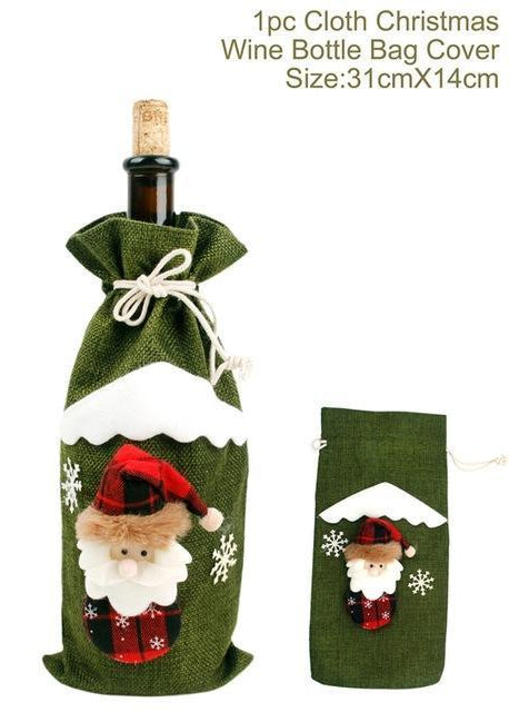 Christmas Wine Bottle Covers for Holiday Cheer