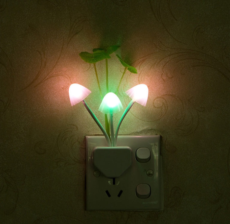 Whimsical LED Mushroom Lamp – Auto Sensor Glow, 220v