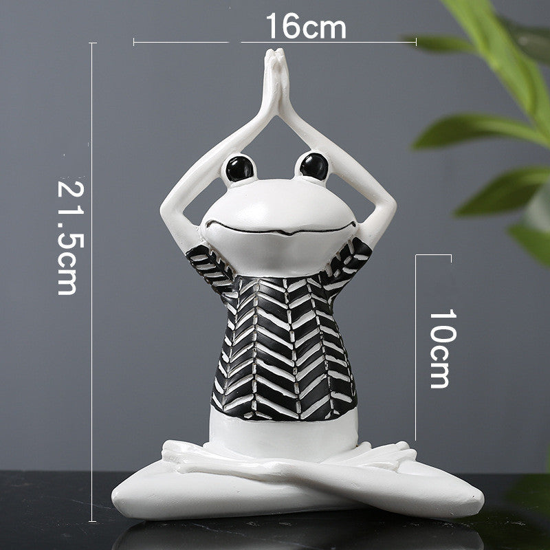 Yoga Frog Figurine – Peaceful Meditation Home Decor