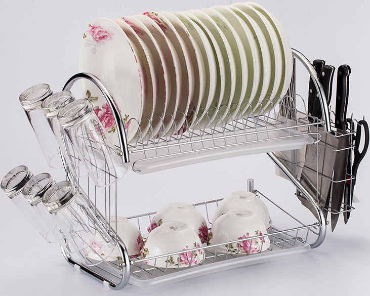 Kitchen Drain Rack Organizer – Sink Storage for Sponges, Soap & Dish Drying