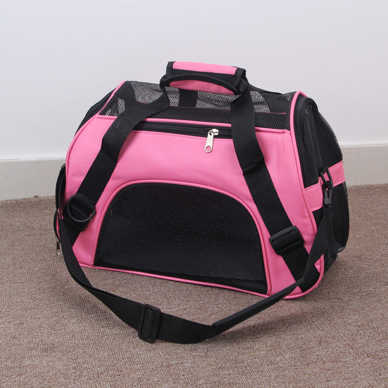 Portable Pet Mesh Travel Carrier – Lightweight Dog & Cat Carrier Bag