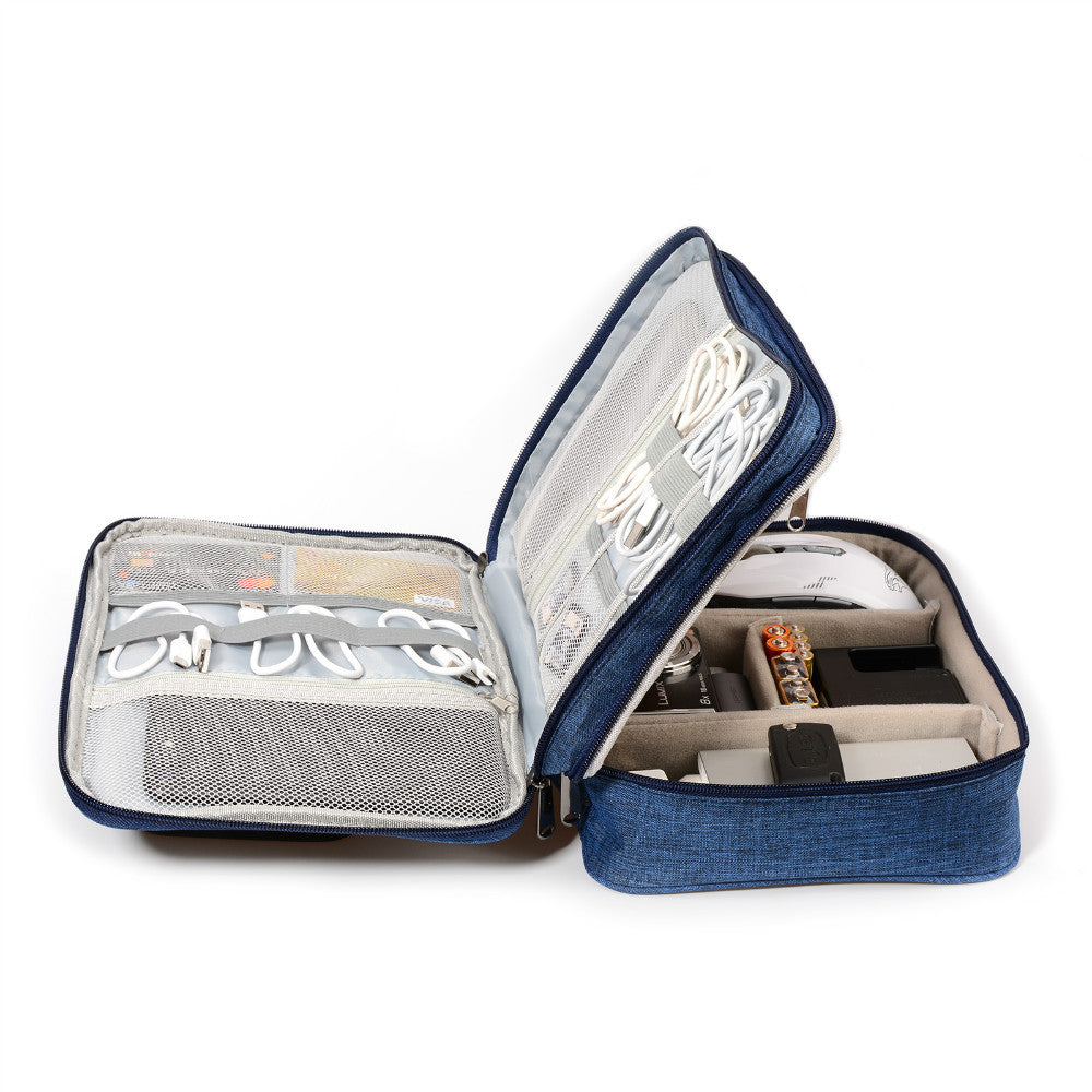 Compact Travel Cable Organizer Case – Electronics Storage Bag for USB, Camera & Charging Cables