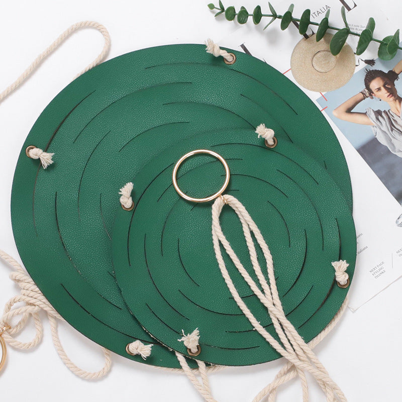 Charming Leather & Macramé Hanging Plant Basket