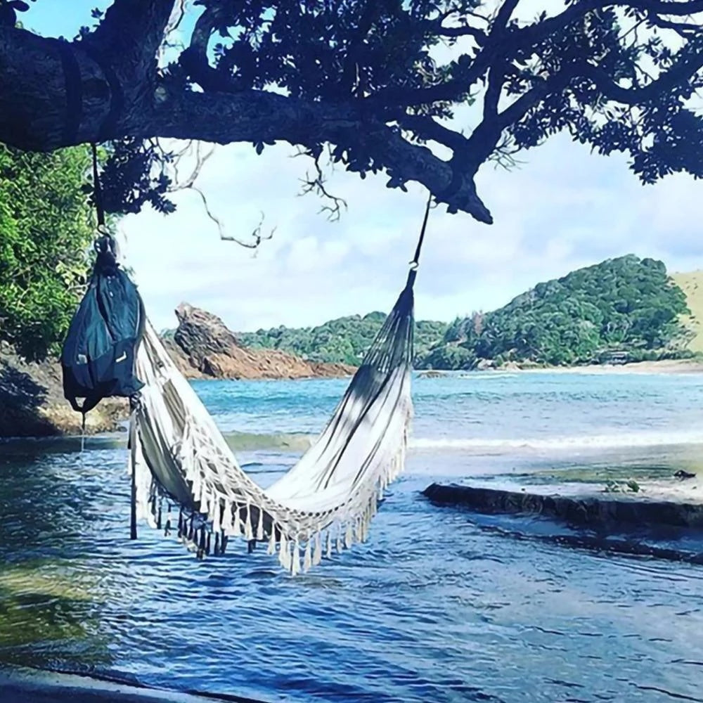 Macramé Hammock Chair – Spacious Boho Comfort for Two