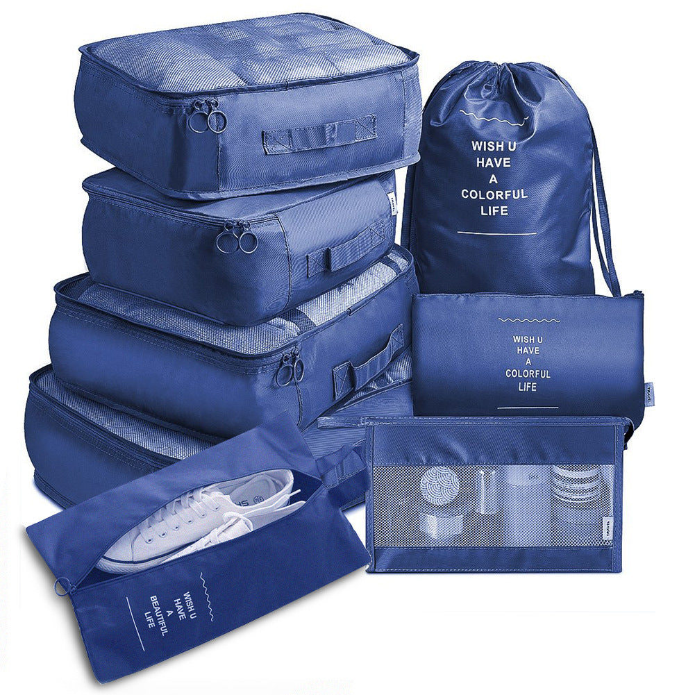 Travel Organizer Bag Set 8-Piece – Keep Clothes, Shoes & Underwear Neat