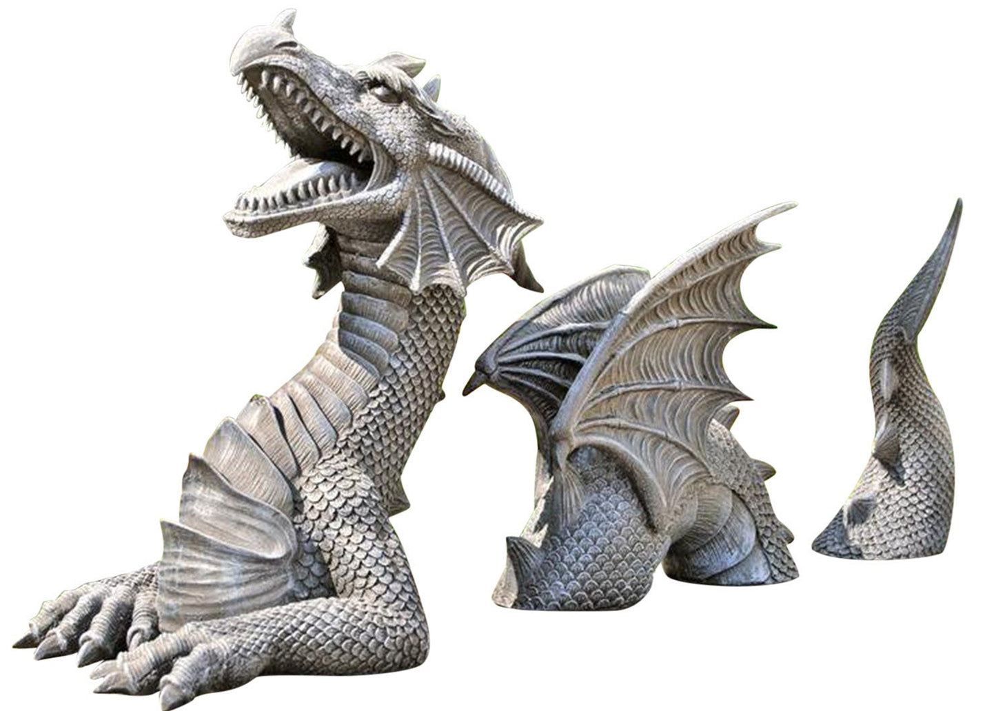 Gothic Dragon Lawn Sculpture – Large Garden Decor, Yard Statue & Ornament