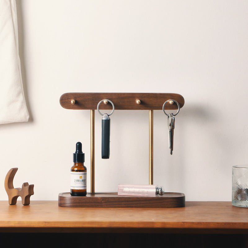 Solid Walnut Key Holder & Jewelry Box Combo