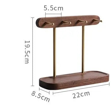 Solid Walnut Key Holder & Jewelry Box Combo
