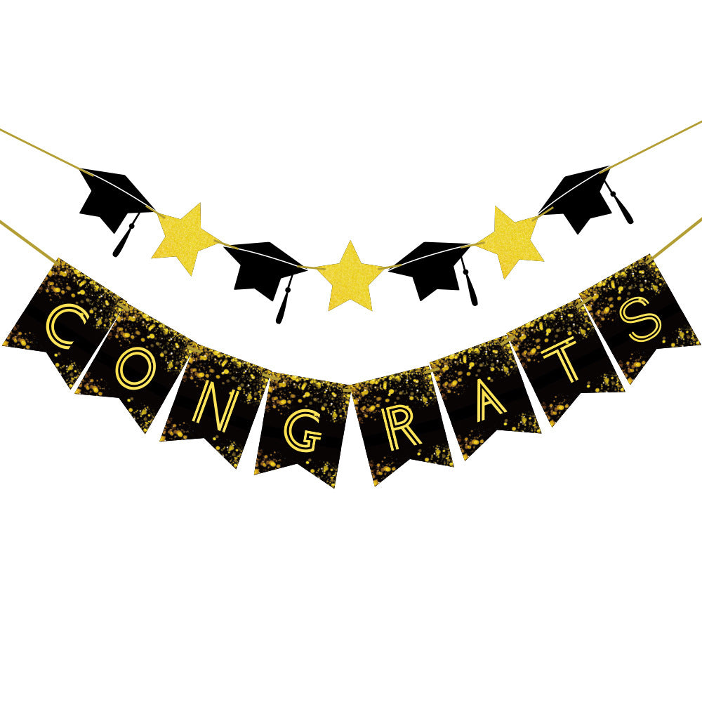 Graduation Decoration Kit – Graduation Banner & Latex Balloons Party Supplies Set