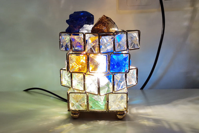 Elegant Crystal Table Lamp – LED Night Light for Bedroom, Desk & Gifts