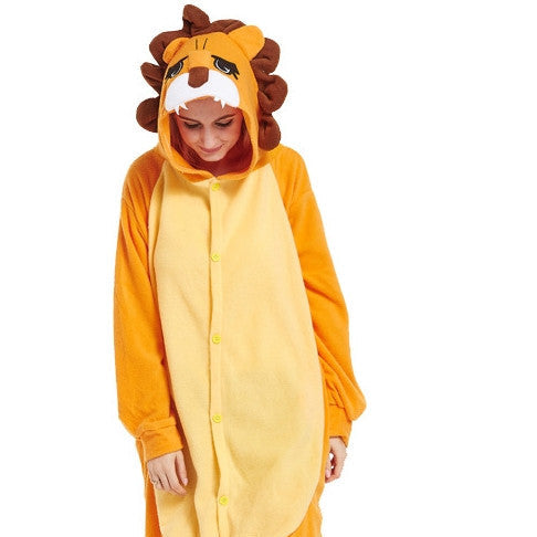 Couple Lion Animal Onesie Pajamas – Halloween Simba Costume for Cosplay & Cozy Nights