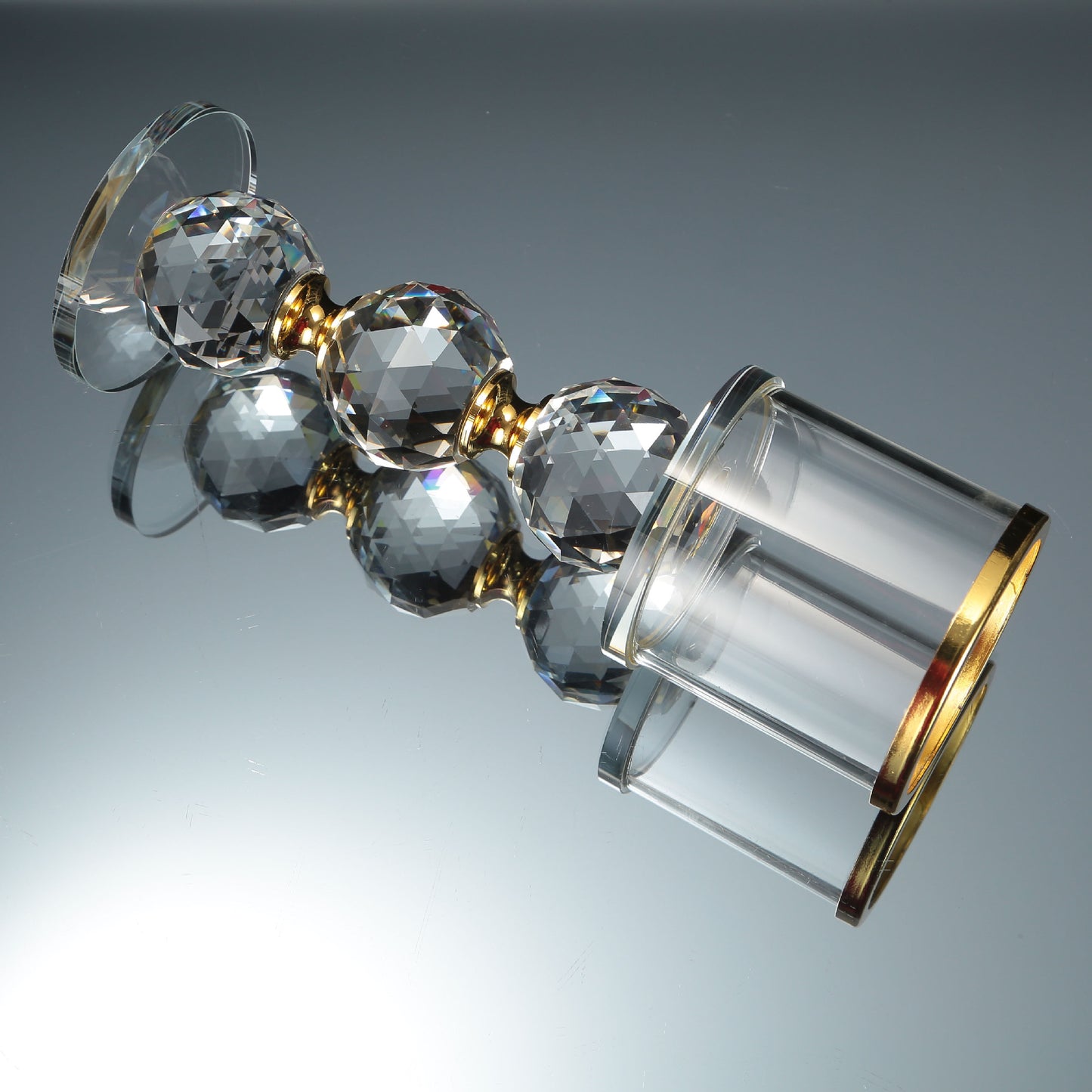 Romantic Home Decor Crystal Candle Holder – Luxury European Table Decoration