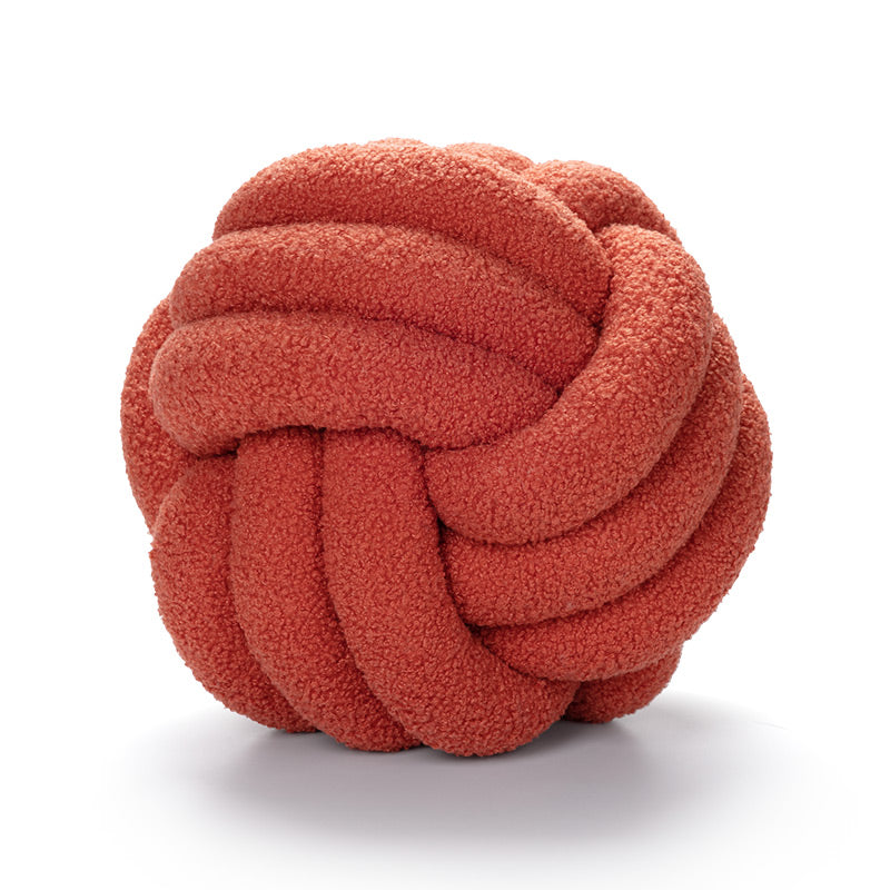 Spherical Lamb Wool Cushion – Soft Sofa Throw Pillow for Living Room & Bedroom Decor