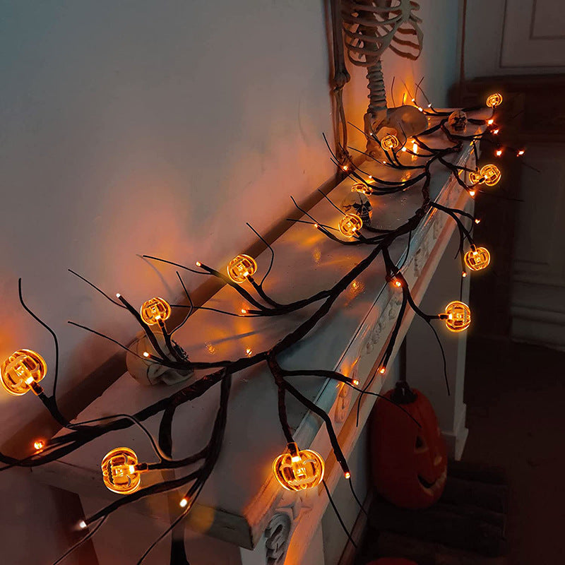 Halloween LED Lights With Pumpkins & Bats