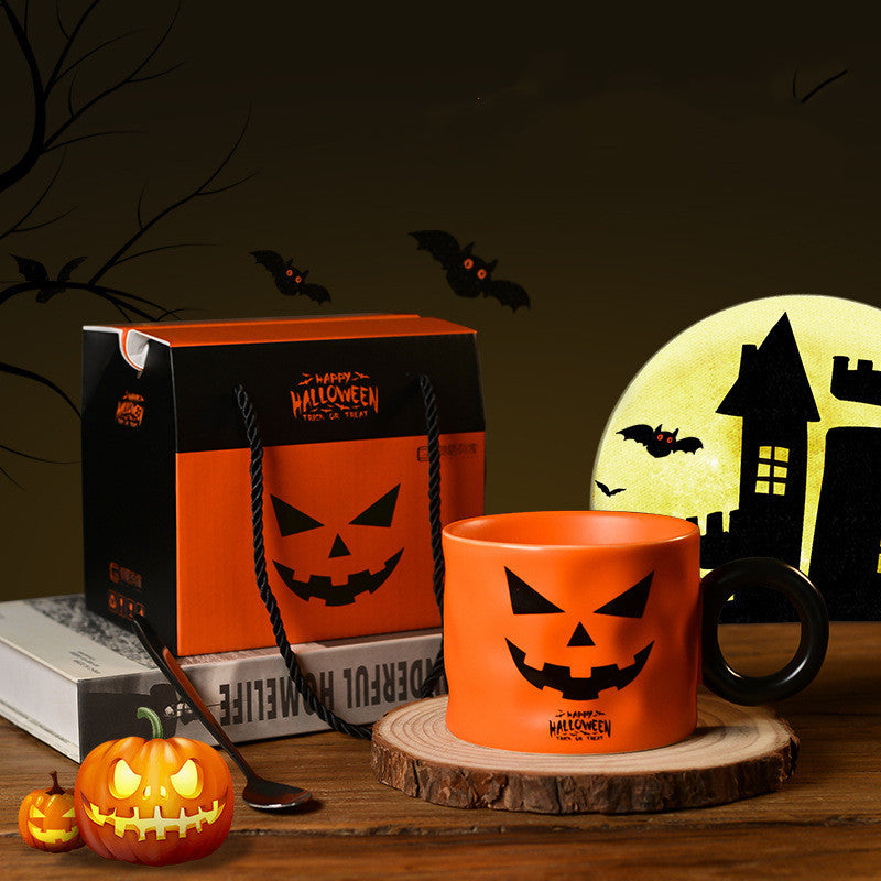 Halloween Party Mug – Cute Pumpkin Ceramic Coffee Cup