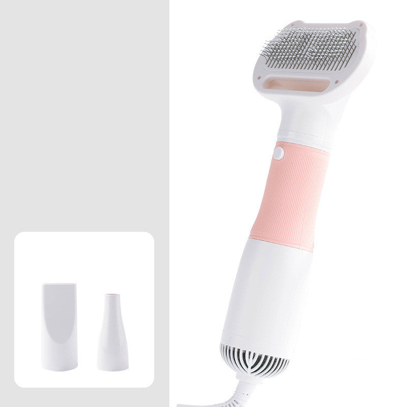 Electric Dog Cat Grooming Dryer Brush 2-in-1 Pet Hair Pulling Drying Comb Tool