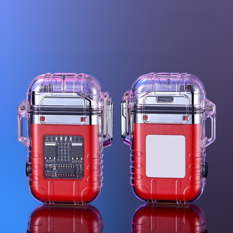 Transparent Shell Double Arc Lighter - USB Rechargeable