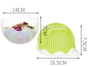 Healthy Living Salad Cutter Fruit & Vegetable Chopper – Quick Prep Kitchen Tool