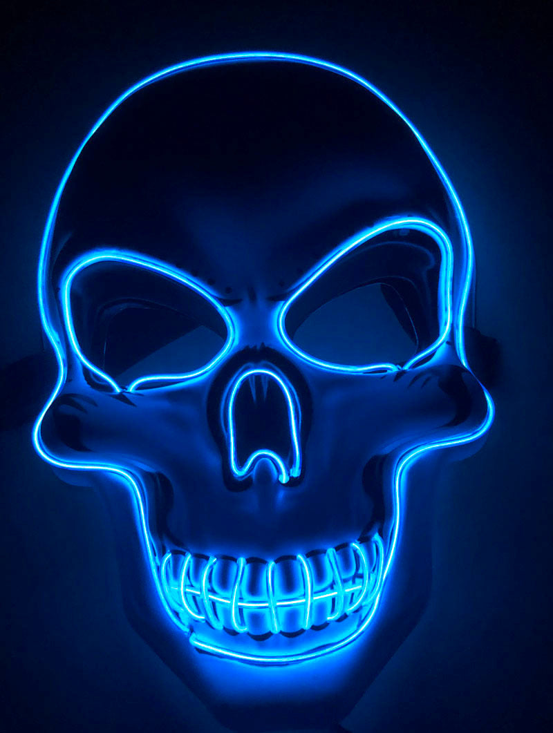 Halloween Skeleton Mask with Cool LED Glow