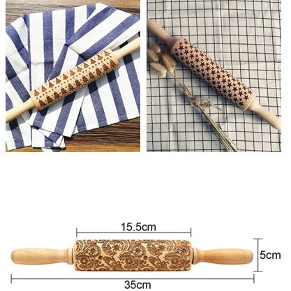Make Festive Cookies with Christmas Embossed Rolling Pin