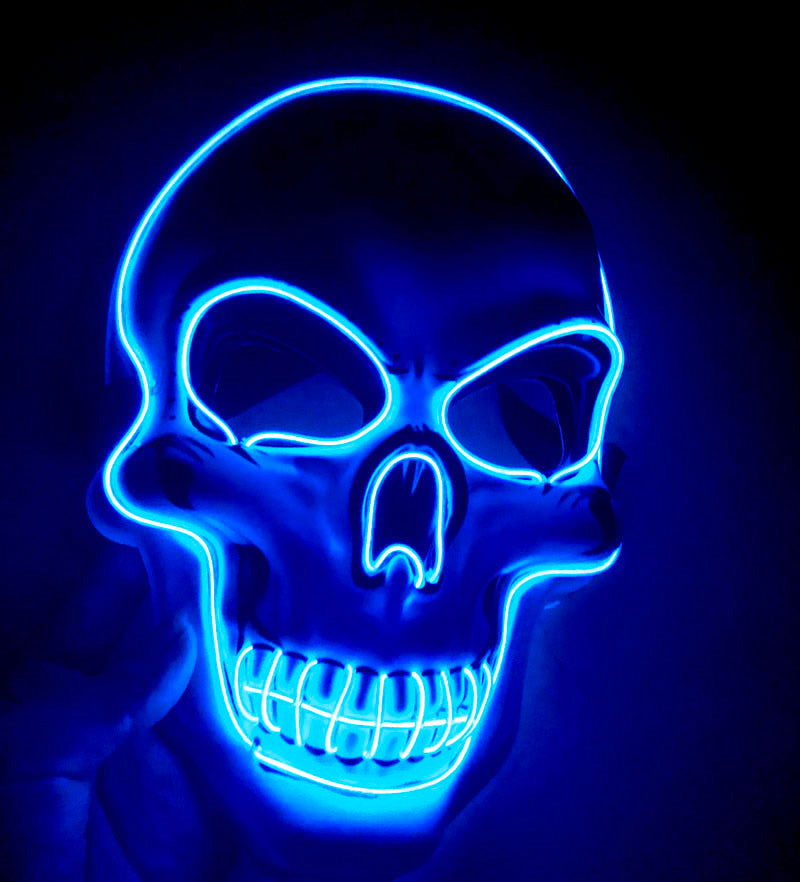 Halloween Skeleton Mask with Cool LED Glow