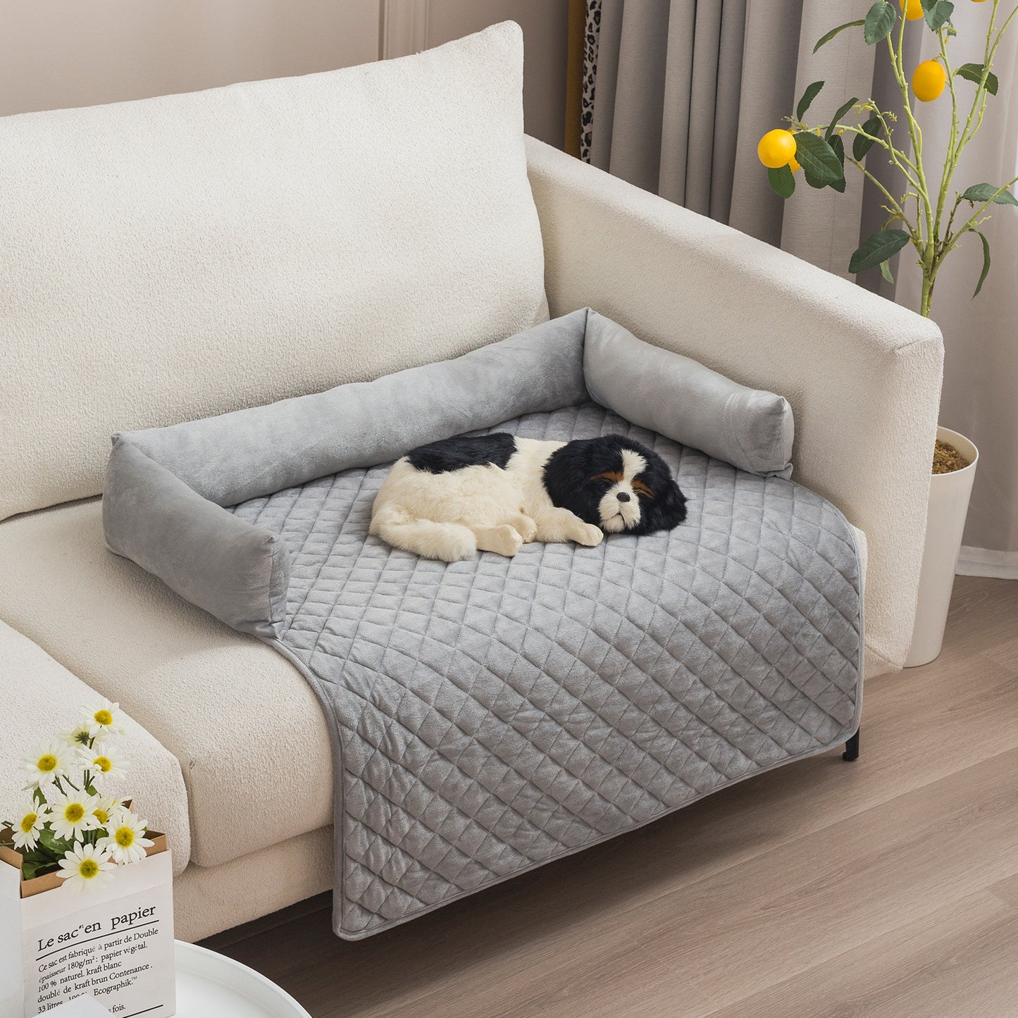 Pet Sofa Bed for Large Dogs – Cozy Comfort Cushion & Furniture Shield