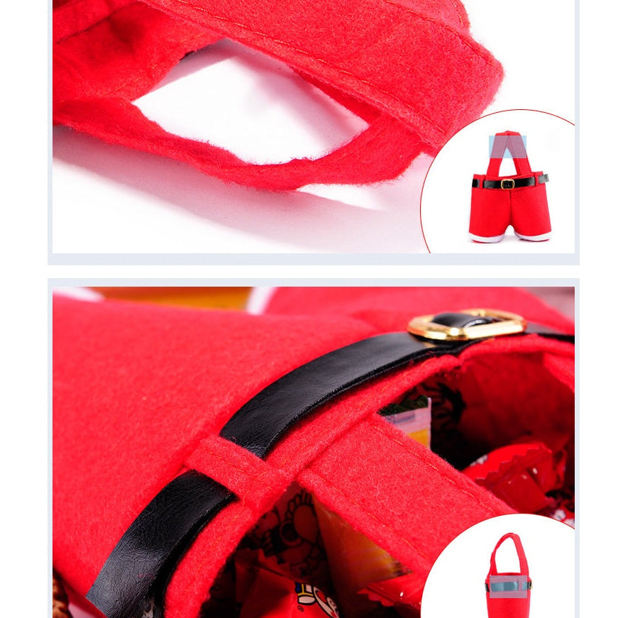 Christmas Red Gift Bag Candy Bag Holiday Wedding Party Favor Bag Festive Packaging Sack