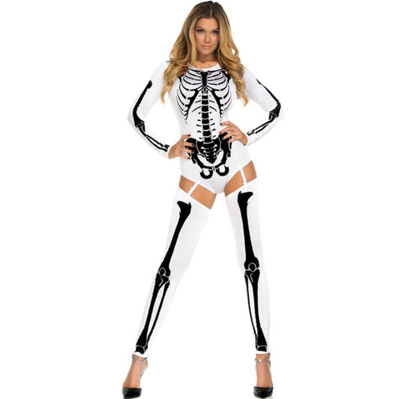 Halloween Skull Zombie Uniform – Spooky Party Look