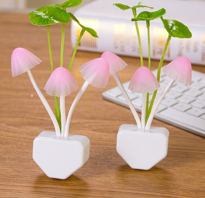 Whimsical LED Mushroom Lamp – Auto Sensor Glow, 220v