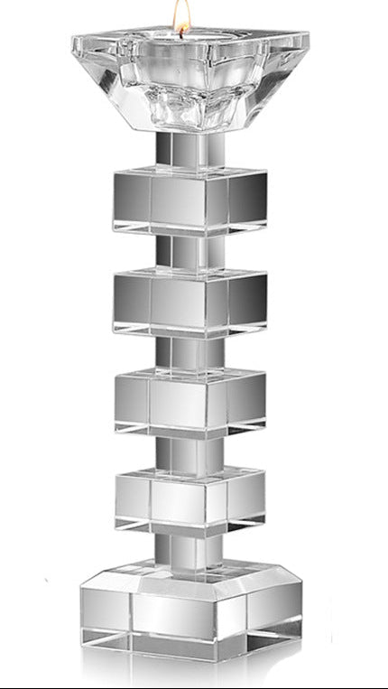 Modern Home Decor Crystal Candle Holder – Ideal for Tables & Showrooms