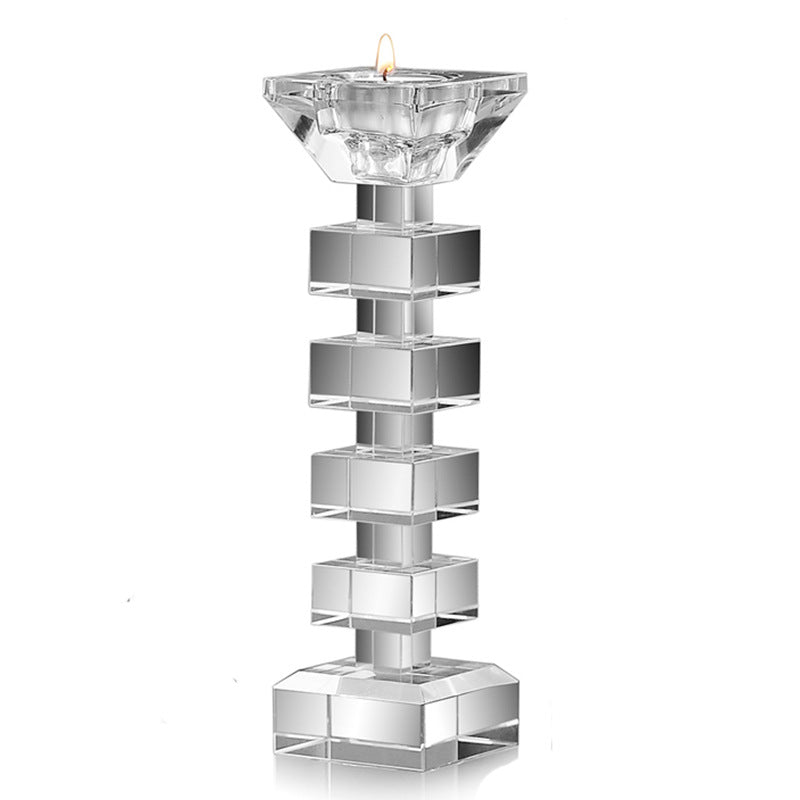 Modern Home Decor Crystal Candle Holder – Ideal for Tables & Showrooms