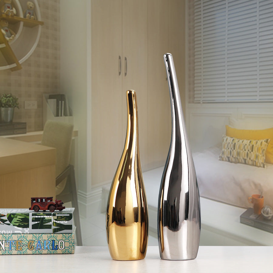 Nordic Gold Ceramic Vases – Easy Luxe Home Upgrade