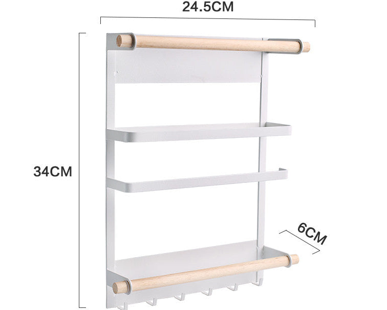 Fridge Magnetic Storage Organizer – Space Saving Rack for Kitchen & Home Use