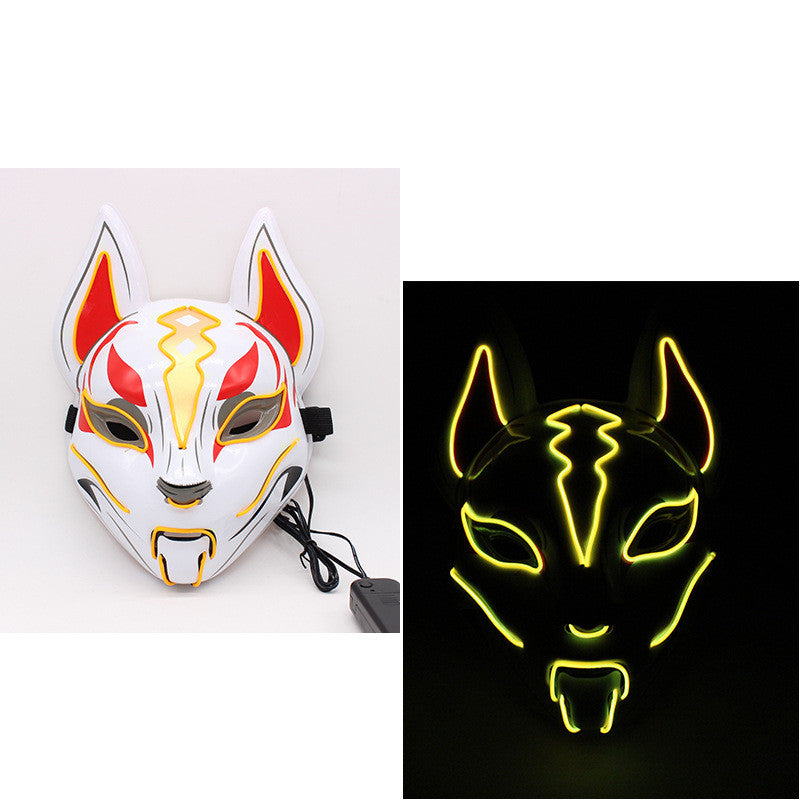 Glowing Cosplay Mask LED – Cat Face Anime Mask, Halloween Party & Bar Costume