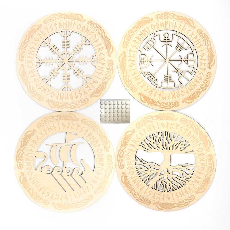 Viking Wooden Wall Art – Scandinavian Nordic Home Decoration