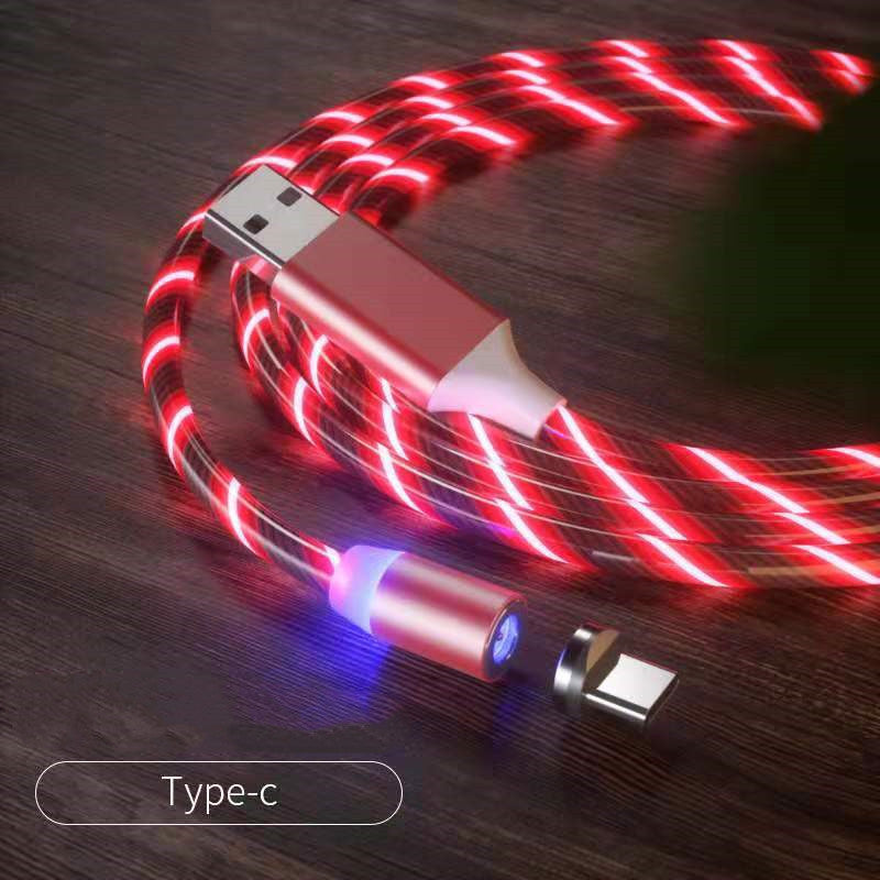 Magnetic Fast Charging Cable – LED Streamer USB Type-C & Micro USB Charger for All Devices